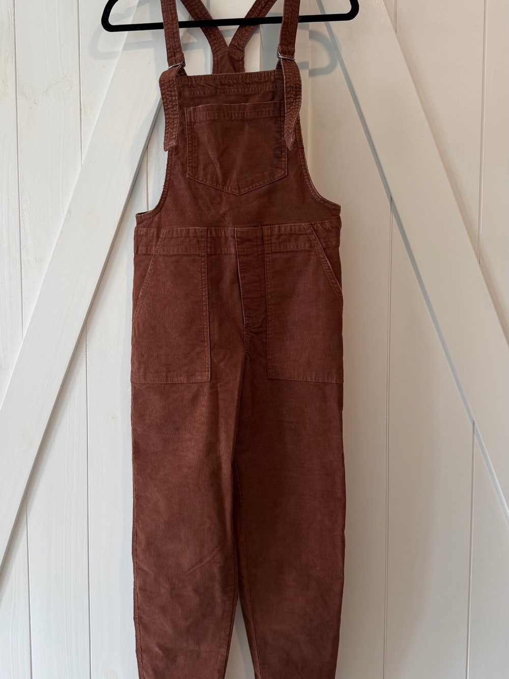Aerie Brown Corduroy Overalls XS Adjustable Straps